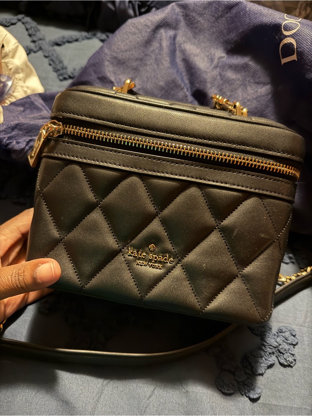 Kate Spade Black Quilted Crossbody Bag